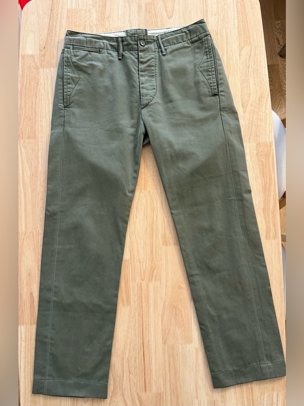 RRL Double RL men’s officer chino olive waist 29